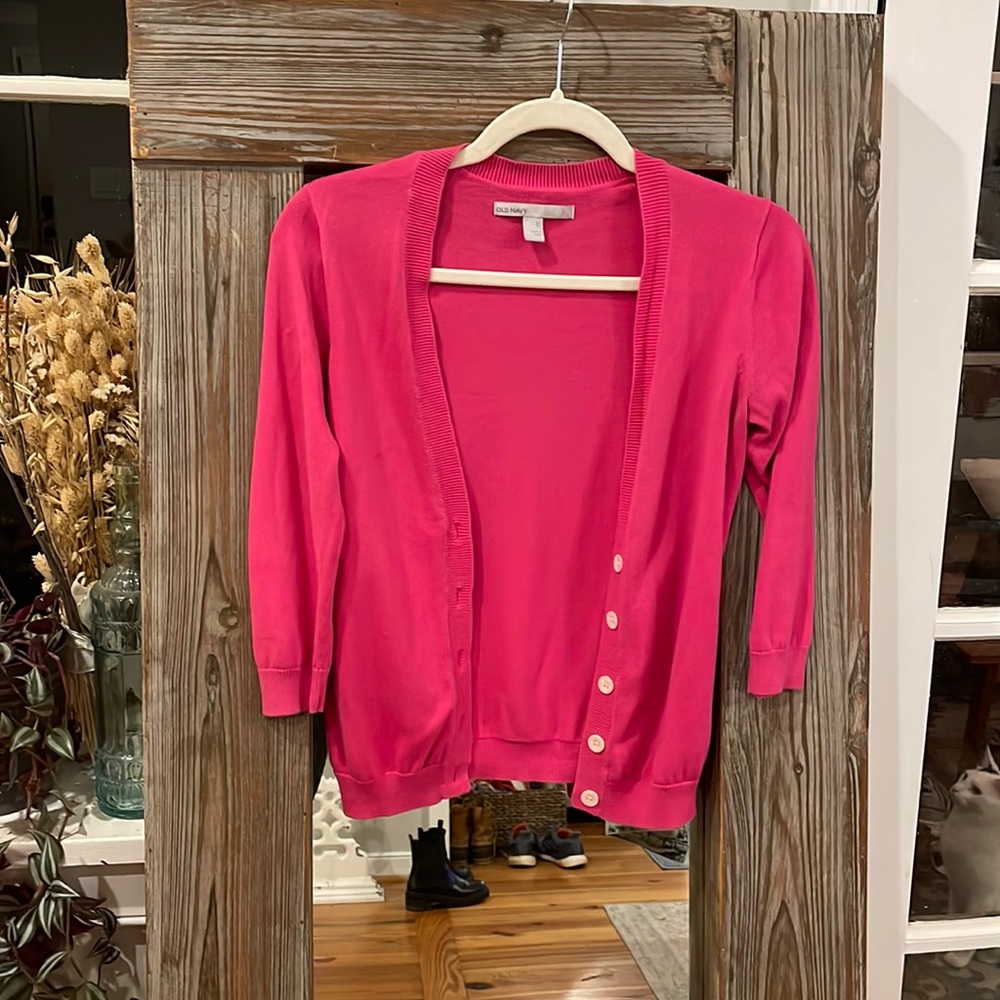 Pink cardigan